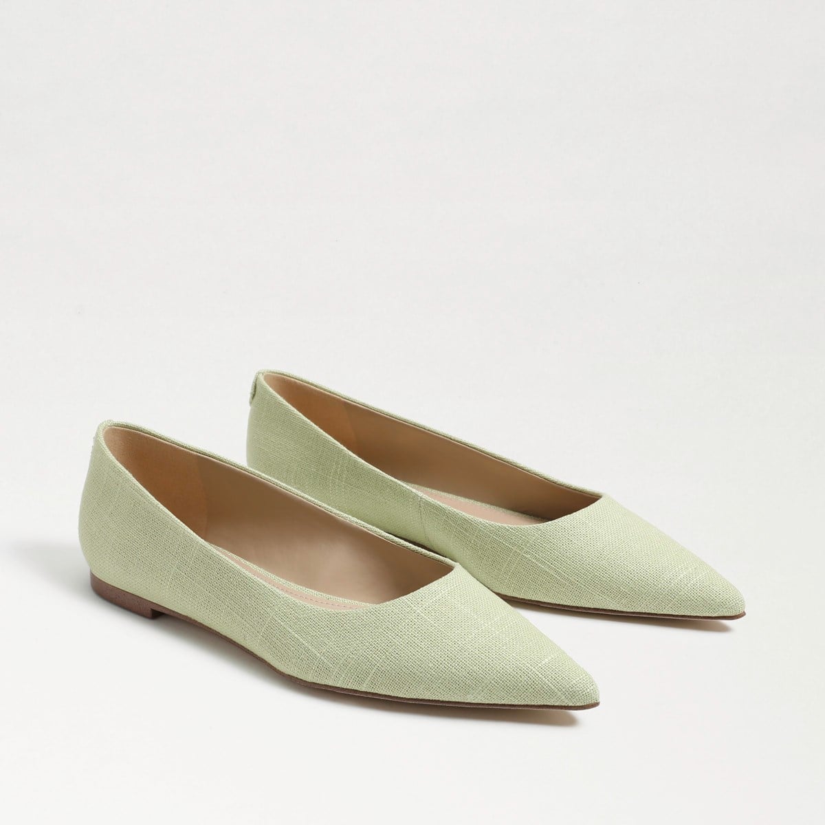 Sam Edelman Wanda Pointed Toe Flat Pistachio Linen 5DDe6h7W