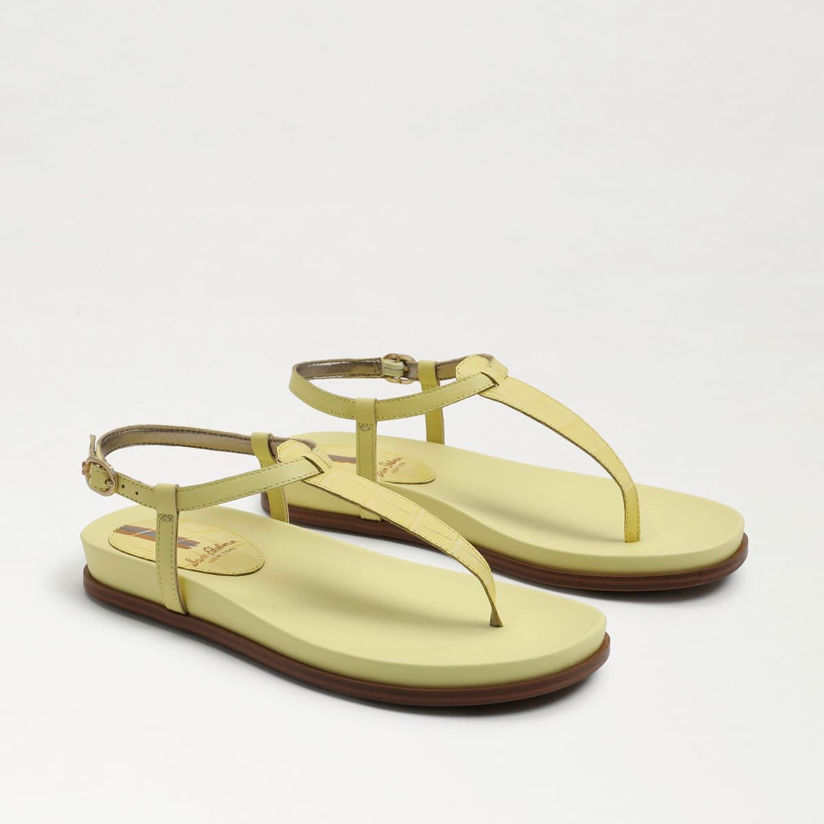 Sam Edelman Naomi Thong Sandal Butter Yellow Croc 6rSr9nAh