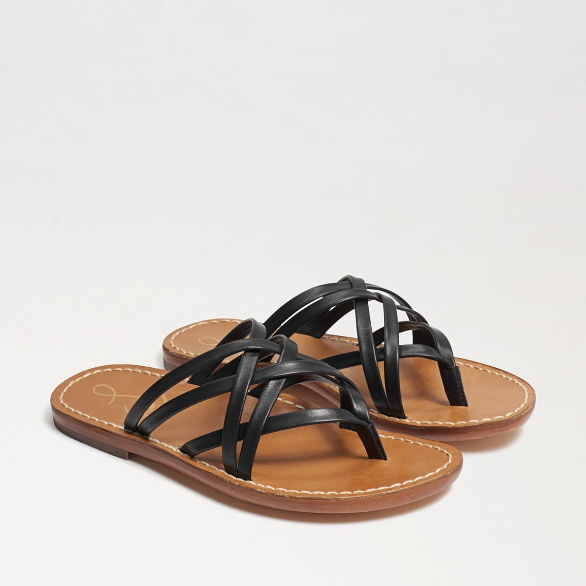 Sam Edelman Marinea Strappy Slide Sandal Black Leather 6xmNgIWc