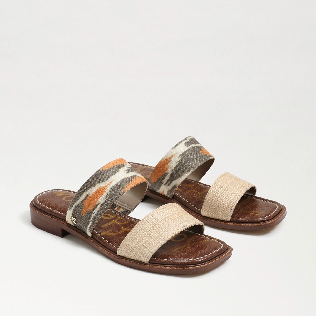 Sam Edelman Haydee Stitch Slide Sandal Beige/Grey Ikat 9fm7vXcM