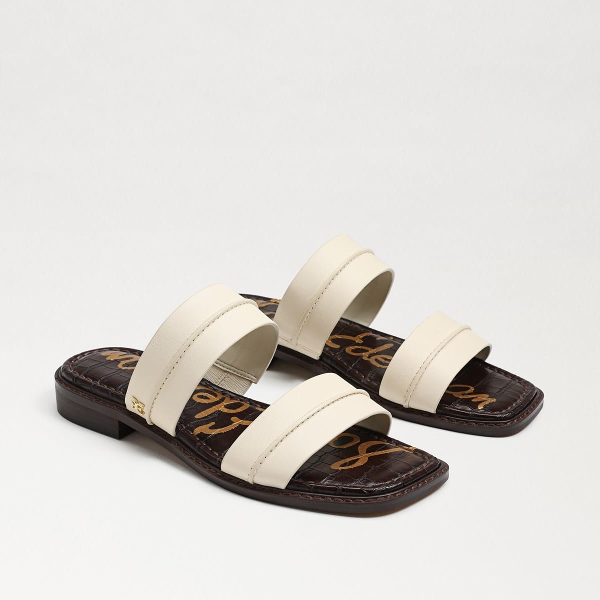 Sam Edelman Haydee Stitch Slide Sandal Modern Ivory Leather 9jGZ
