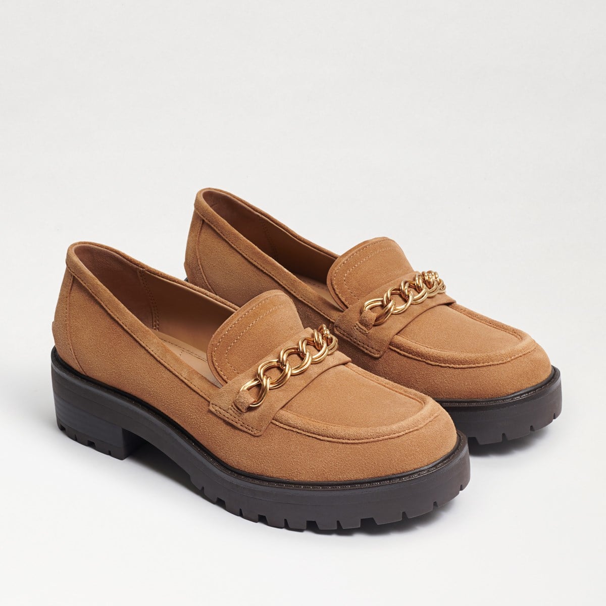 Sam Edelman Taelor Lug Sole Loafer Camel Suede H98hQlzX