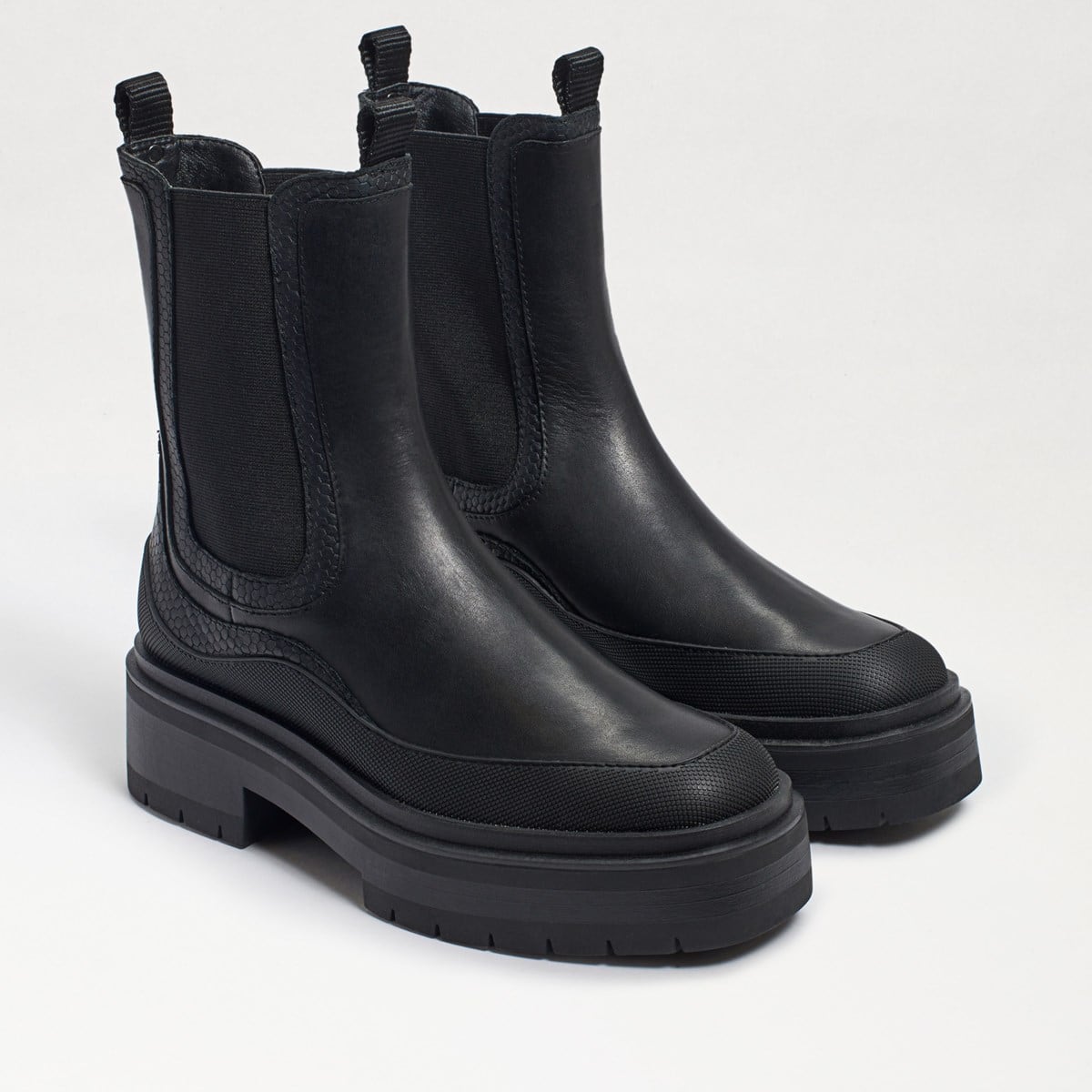 Sam Edelman Lulia Lug Sole Boot Black Leather JLD1qXPS