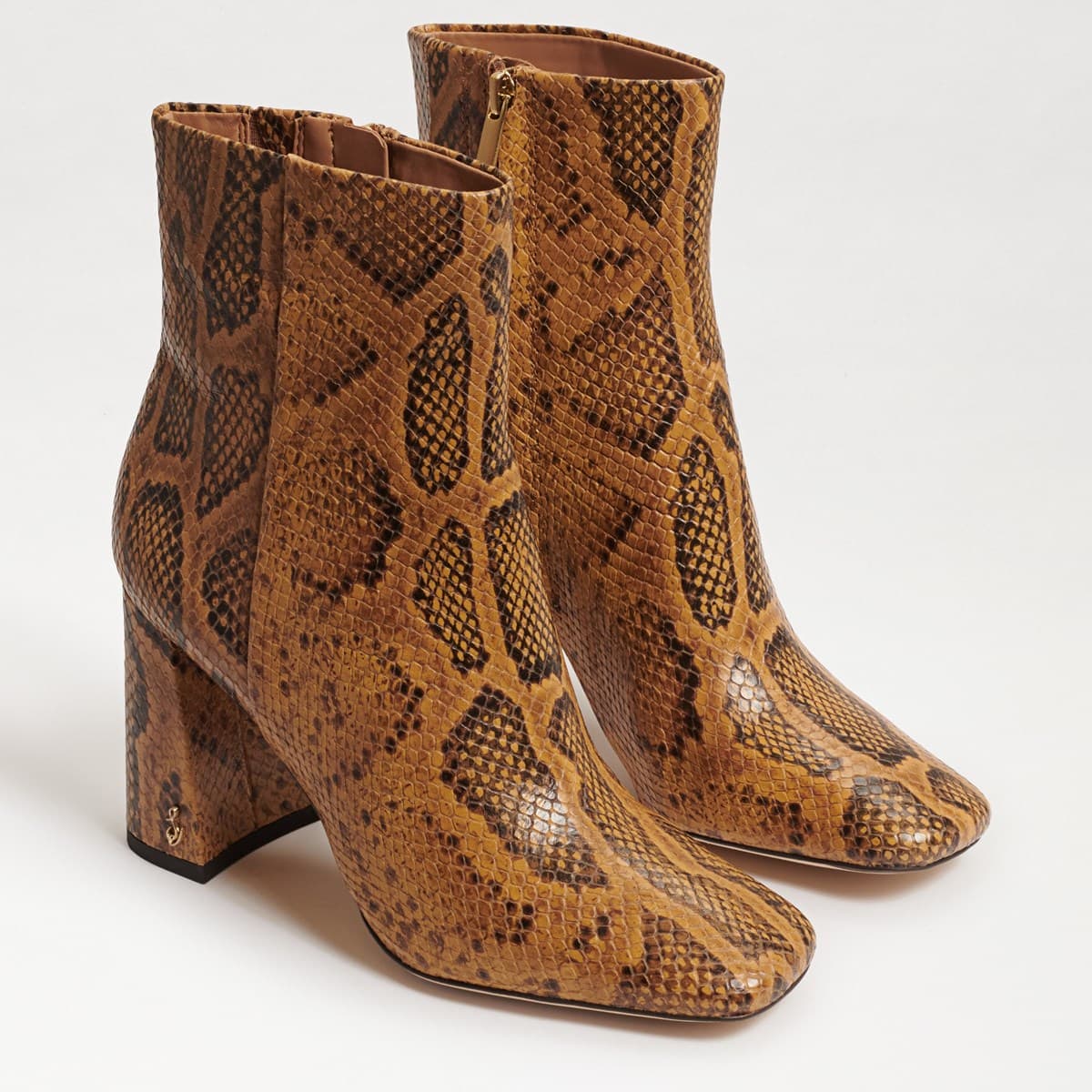 Sam Edelman Codie Ankle Bootie Cuoio Brown Snake LFzwGYLM