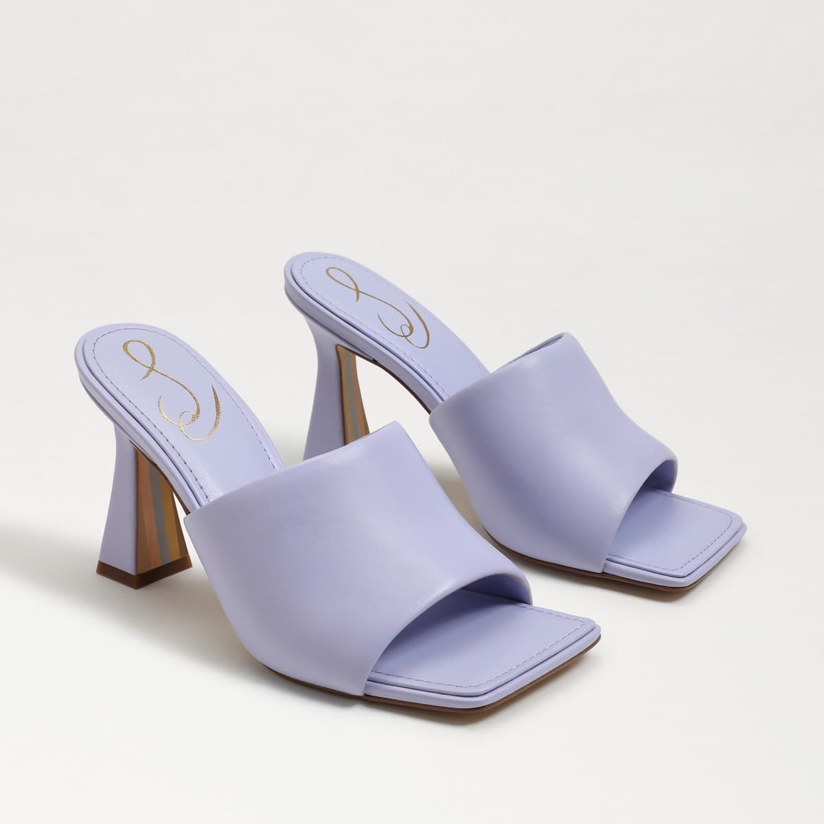 Sam Edelman Carmen Mule Heel Sandal Misty Lilac Leather LIFvXEf0