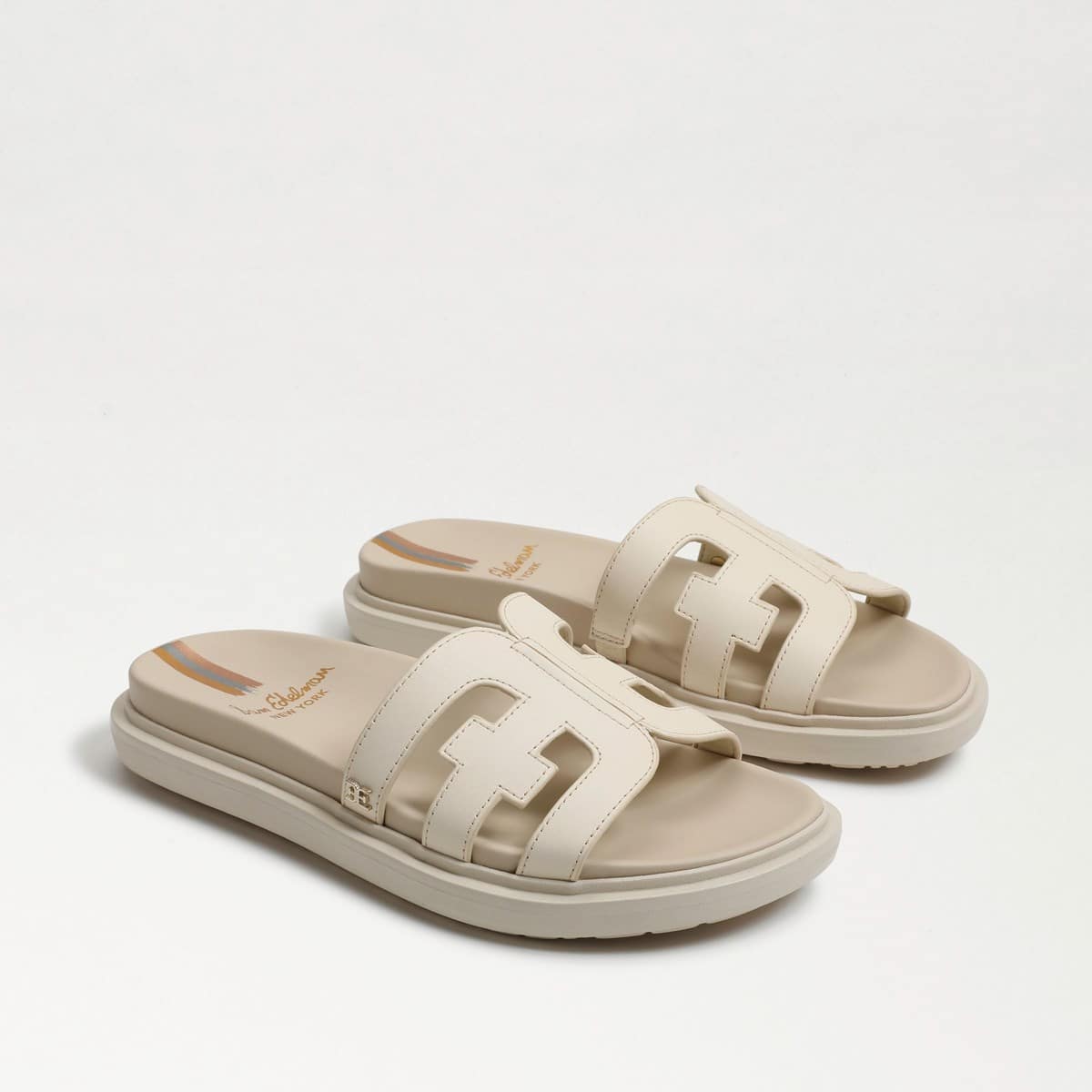 Sam Edelman Valeri Slide Sandal Modern Ivory Leather NbNBmExC