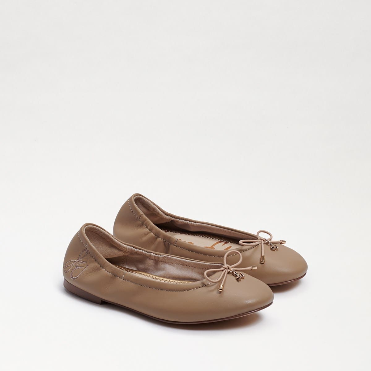 Sam Edelman Felicia Kids Ballet Flat Classic Nude Leather Q8nyKC