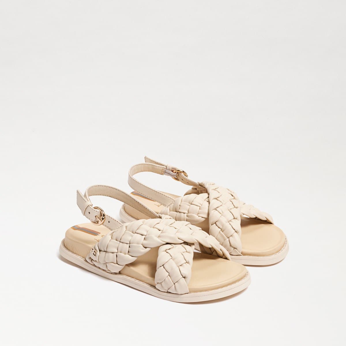Sam Edelman Vita Kids Braided Sandal Modern Ivory Leather UwkEta