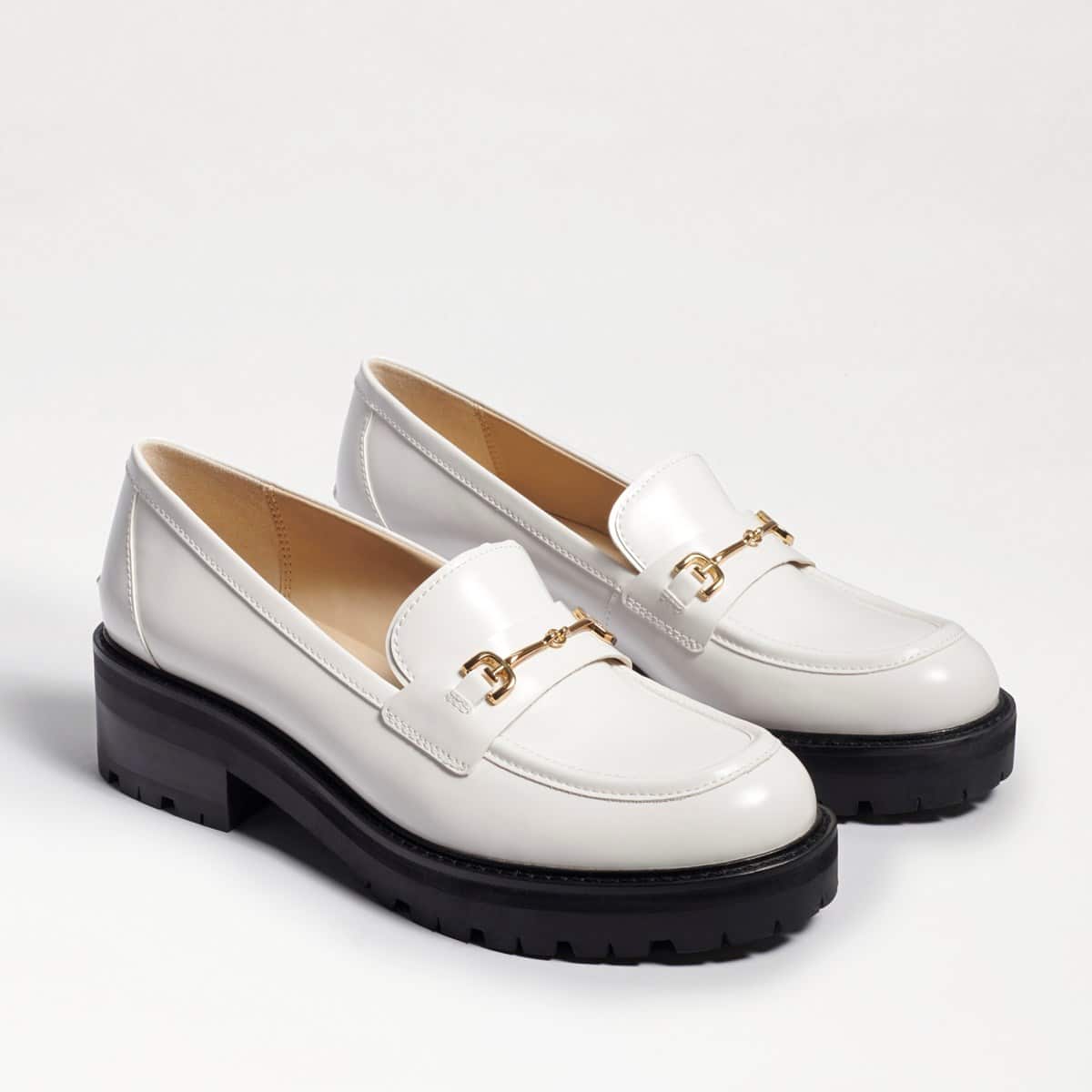 Sam Edelman Tully Lug Sole Loafer Bright White Box Leather V9ZBy