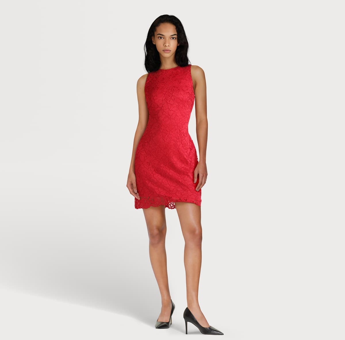 Sam Edelman Lace Sheath Mini Dress Red W9sW8P8J