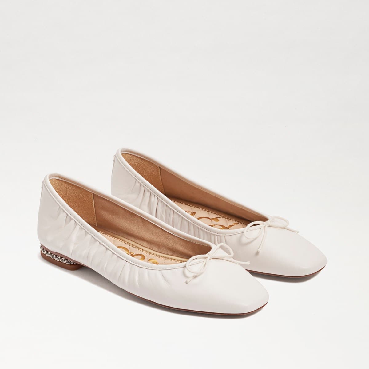 Sam Edelman Meg Ballet Flat Bright White Leather dO16cqOp