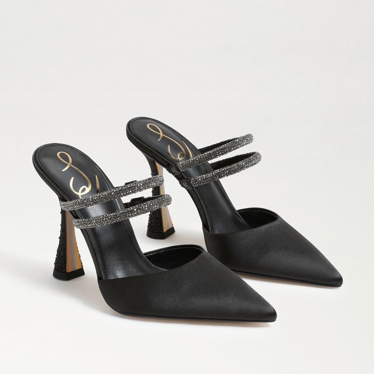 Sam Edelman Agustina Mule Pump Black Satin dr9sVnP0