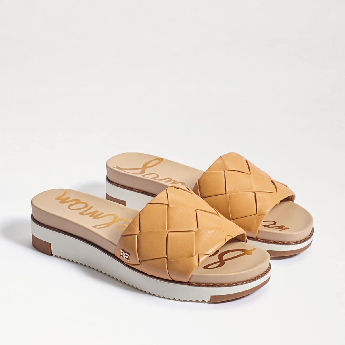 Sam Edelman Adaley Woven Slide Sandal Natural Sand Leather figiO