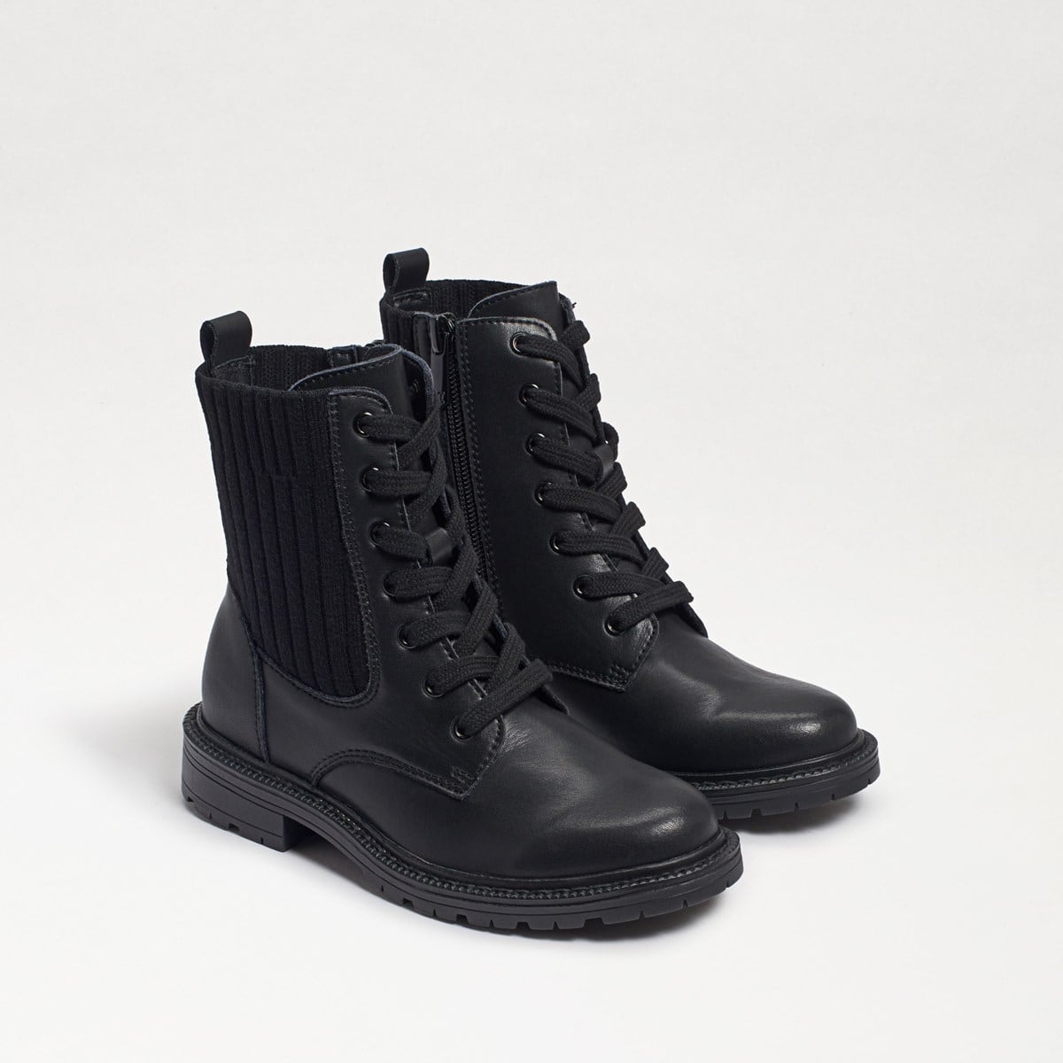 Sam Edelman Lydell Kids Combat Boot Black Leather lFsXzYUh