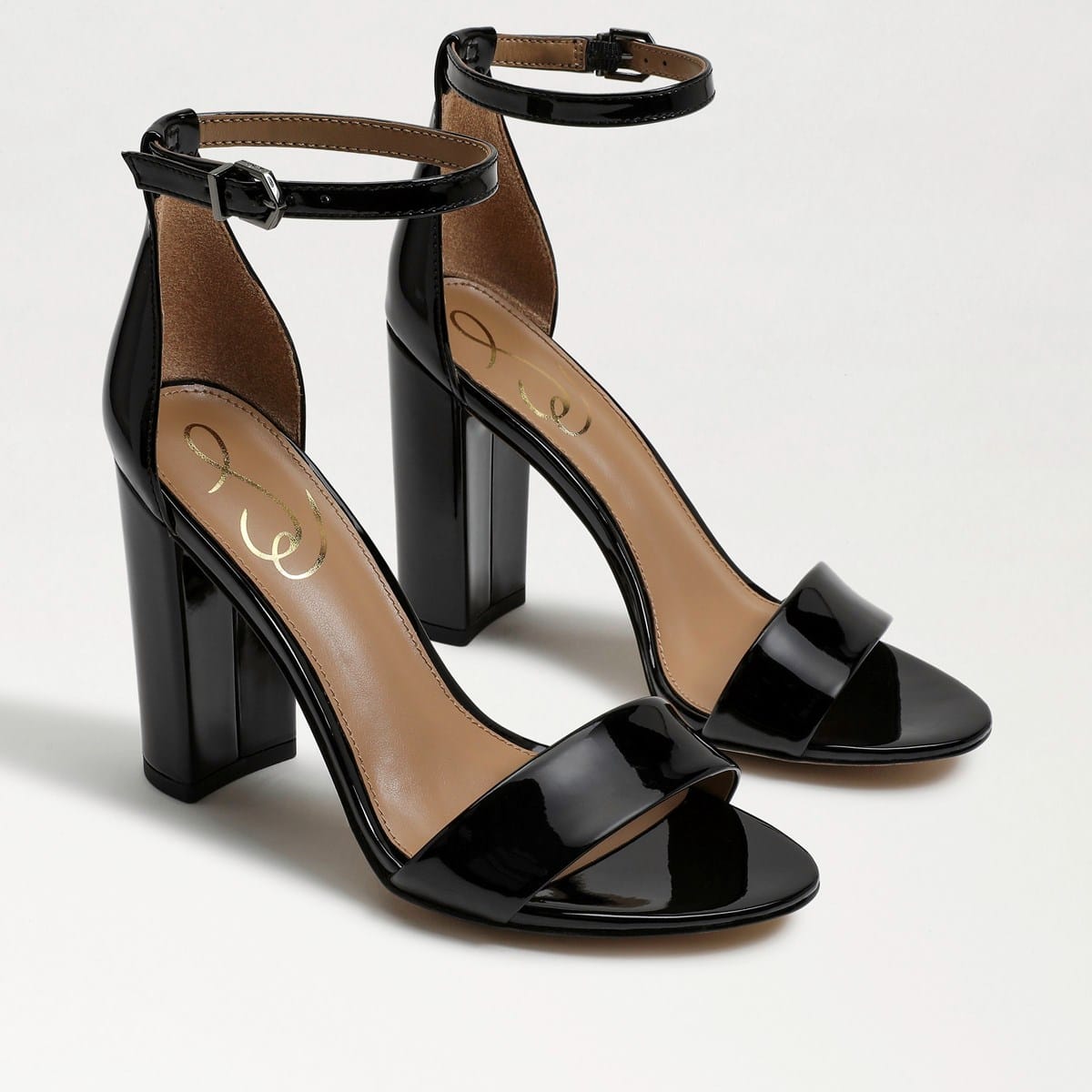 Sam Edelman Yaro Block Heel Sandal Black Patent nTO8WtHS