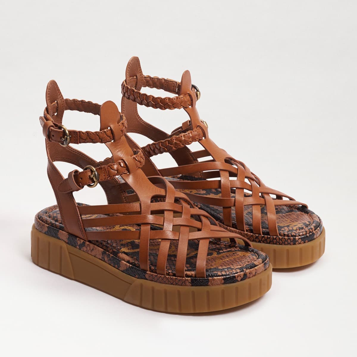 Sam Edelman Geana Platform Gladiator Sandal Saddle Leather sqQaA