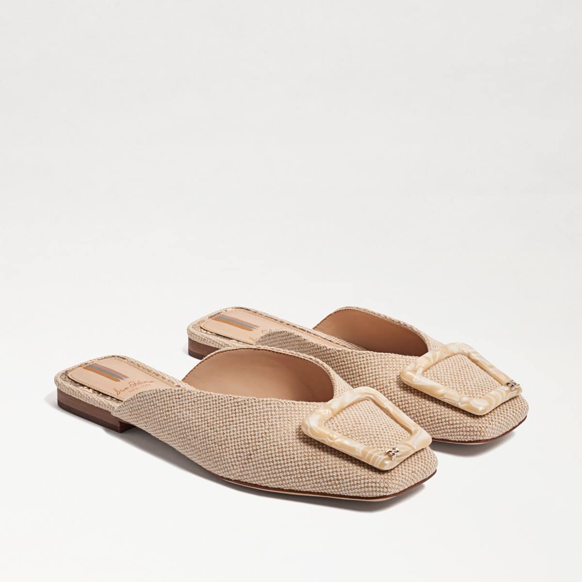 Sam Edelman Lavina Buckle Mule Natural Linen vcYz53DY